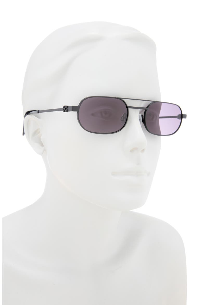 Vaiden 55mm Oval Sunglasses, Alternate, color, BLACK DARK GREY