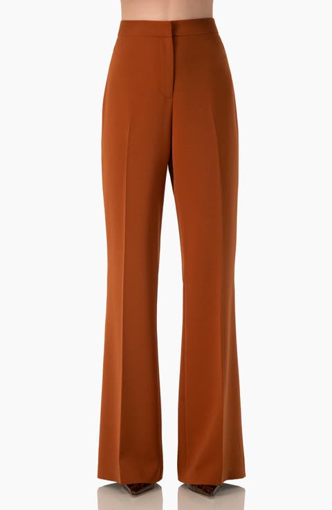 High-Rise Semi-Flare Trousers