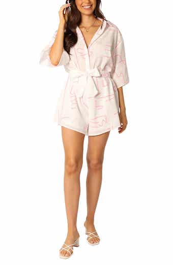 Petal & Pup Kellie Tie Waist Cotton Romper