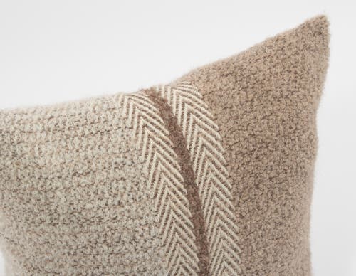 Allpa Handwoven Boucle Alpaca Pillow Cover In Brown