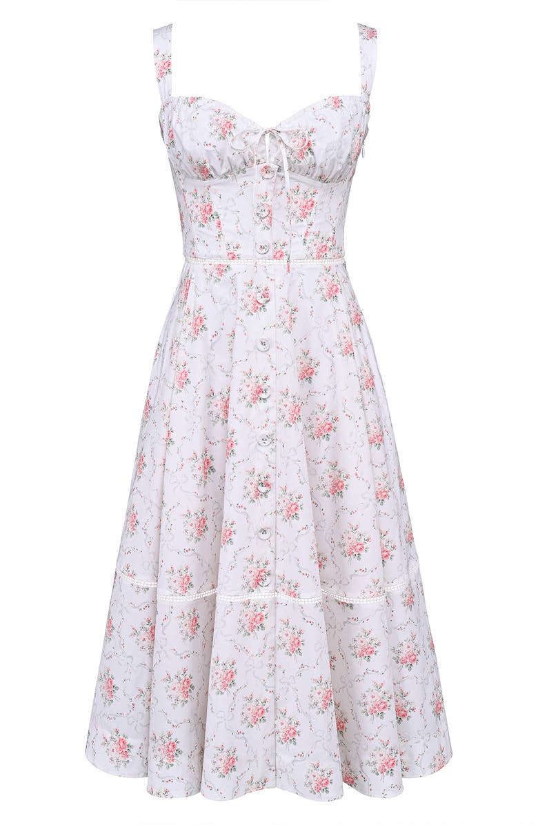 Chiarina Floral Print Midi Dress
