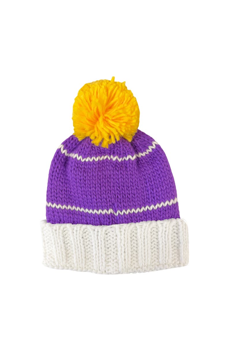 Bits & Bows LSU Bobble Hat, Alternate, color, Purple