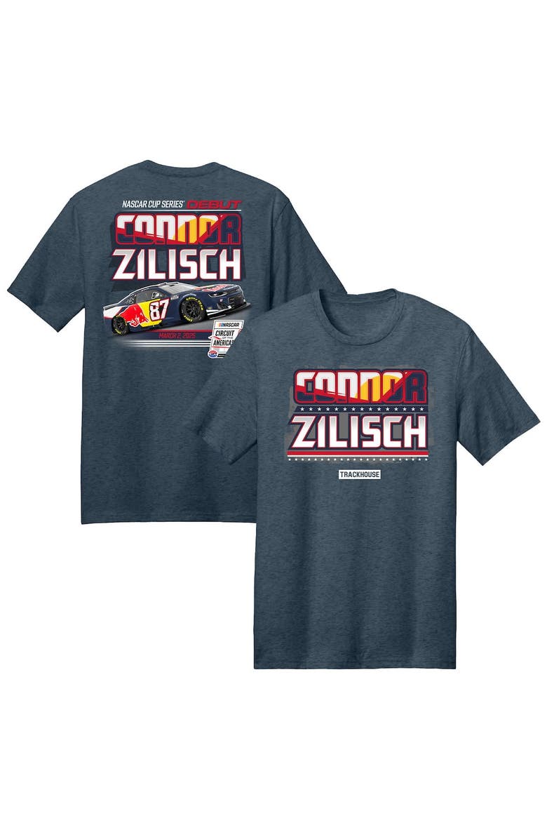 Trackhouse Racing Team Collection Men's Trackhouse Racing Team Collection Heather Navy Connor Zilisch Red Bull Car T-Shirt, Alternate, color, Heather Navy