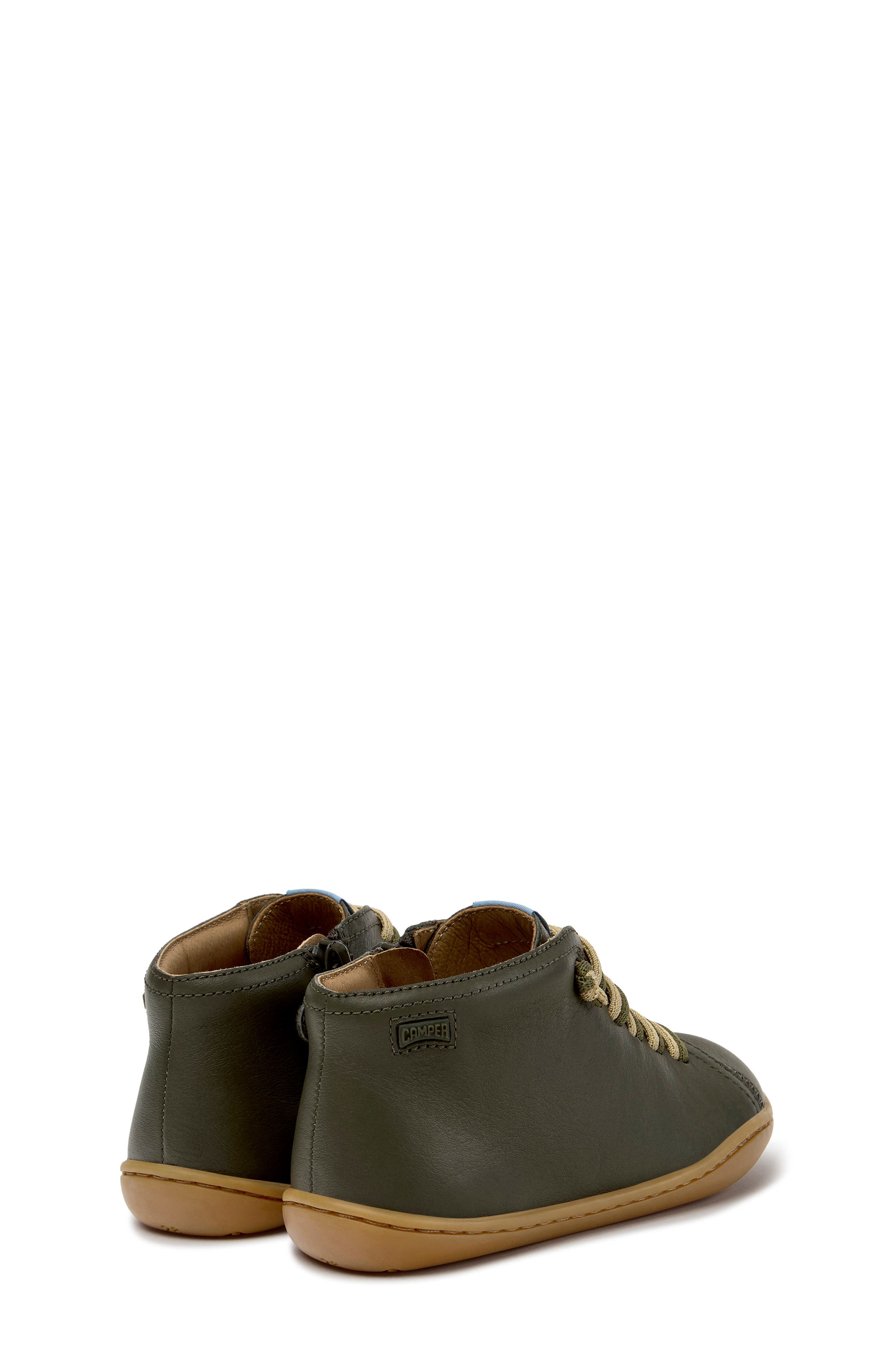 Kids' Peu Cami Leather Bootie, Alternate, color, DARK GREEN