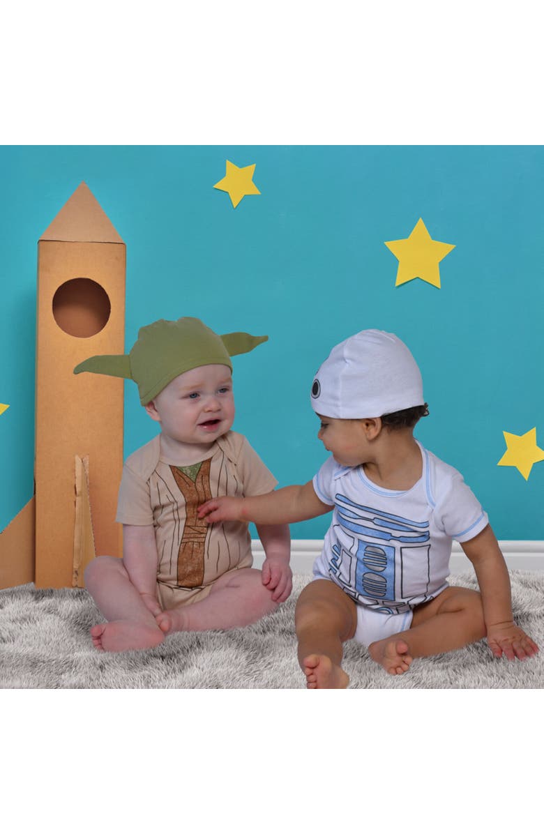 Star Wars Bodysuit & Hat Set, Alternate, color, R2-D2 White White