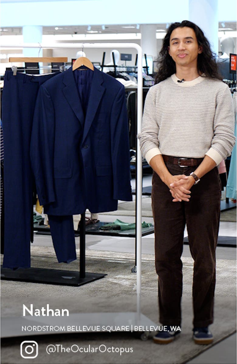 Siena Regular Fit Plaid Wool Suit, sales video thumbnail