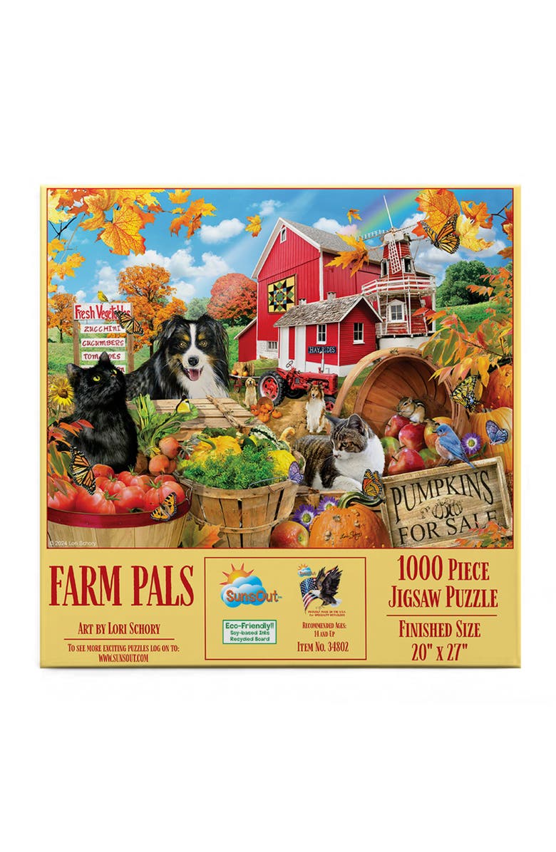 Sunsout Farm Pals 1000 piece Jigsaw Puzzle for Adults, Alternate, color, Multicolor