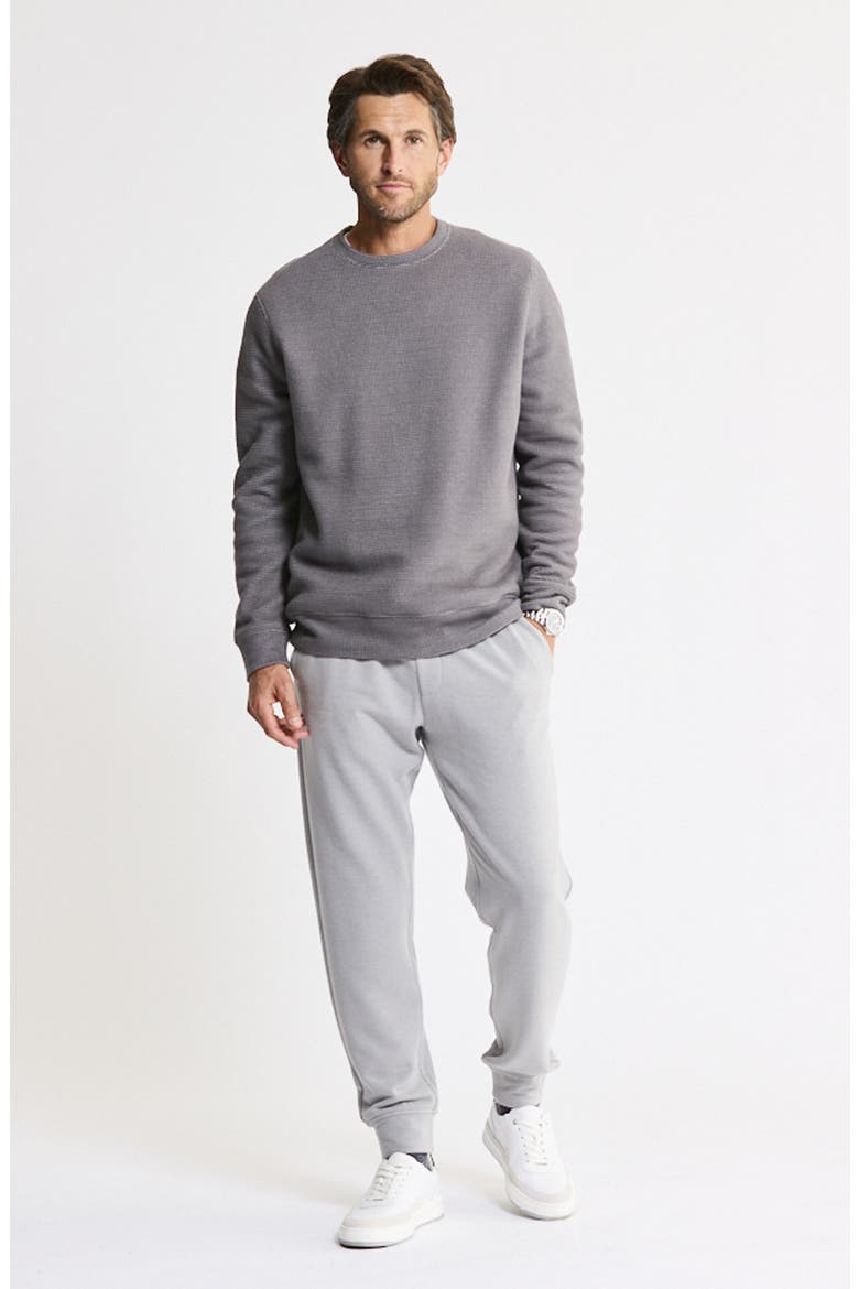 Faux Fur Lined Crewneck Sweatshirt, Alternate, color, DARK GREY
