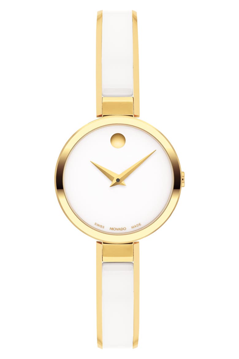 Moda Bracelet Watch, 24mm, Main, color, WHITE