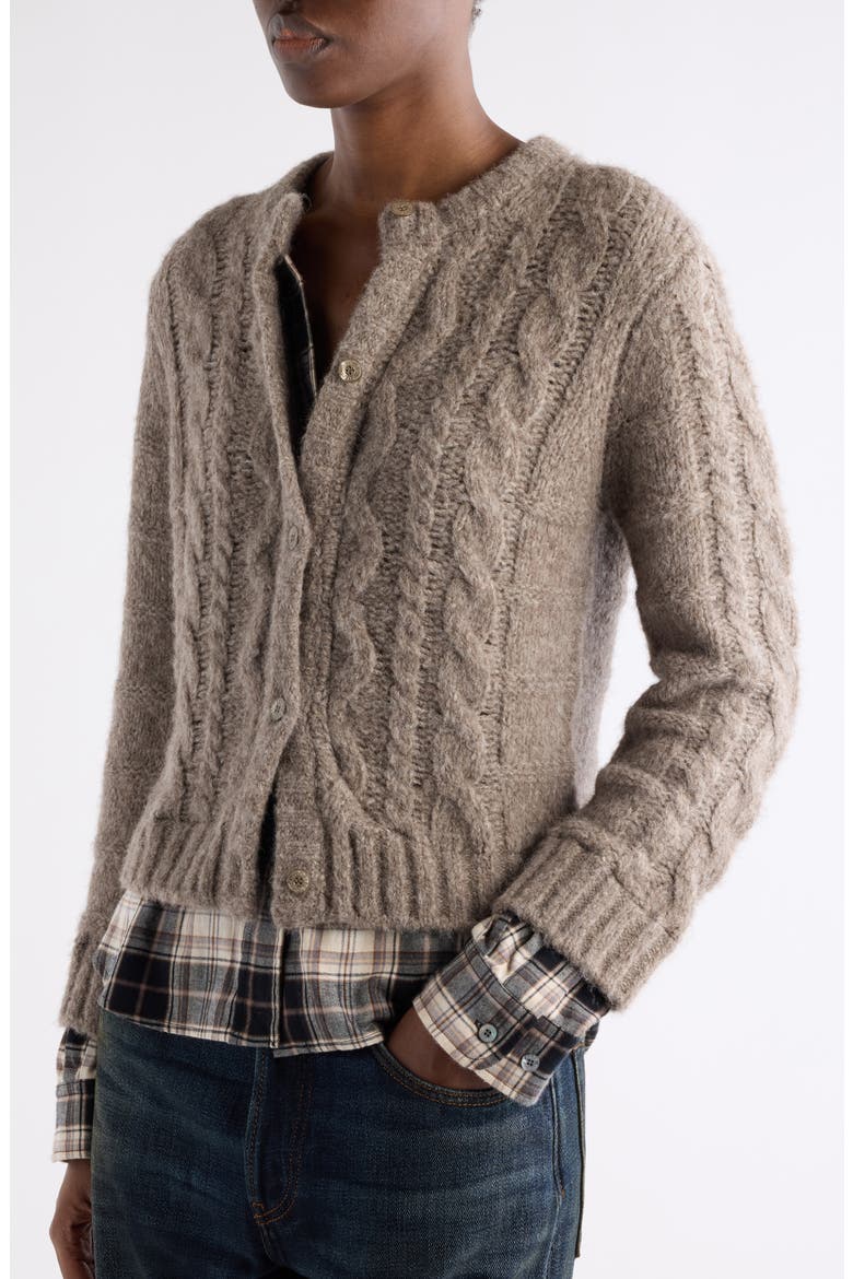 Kunch Layered Cardigan, Alternate, color, BEIGE MELANGE