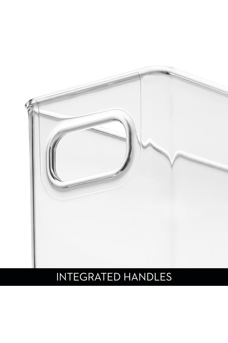 Set of 2 Pantry Storage Bins with Handles - Clear, Alternate, color, Clear
