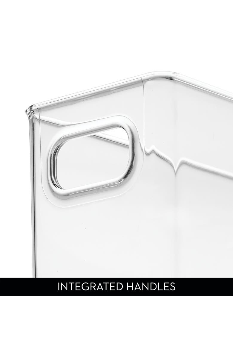iDesign Set of 4 Pantry Storage Bins with Handles - Clear, Alternate, color, Clear
