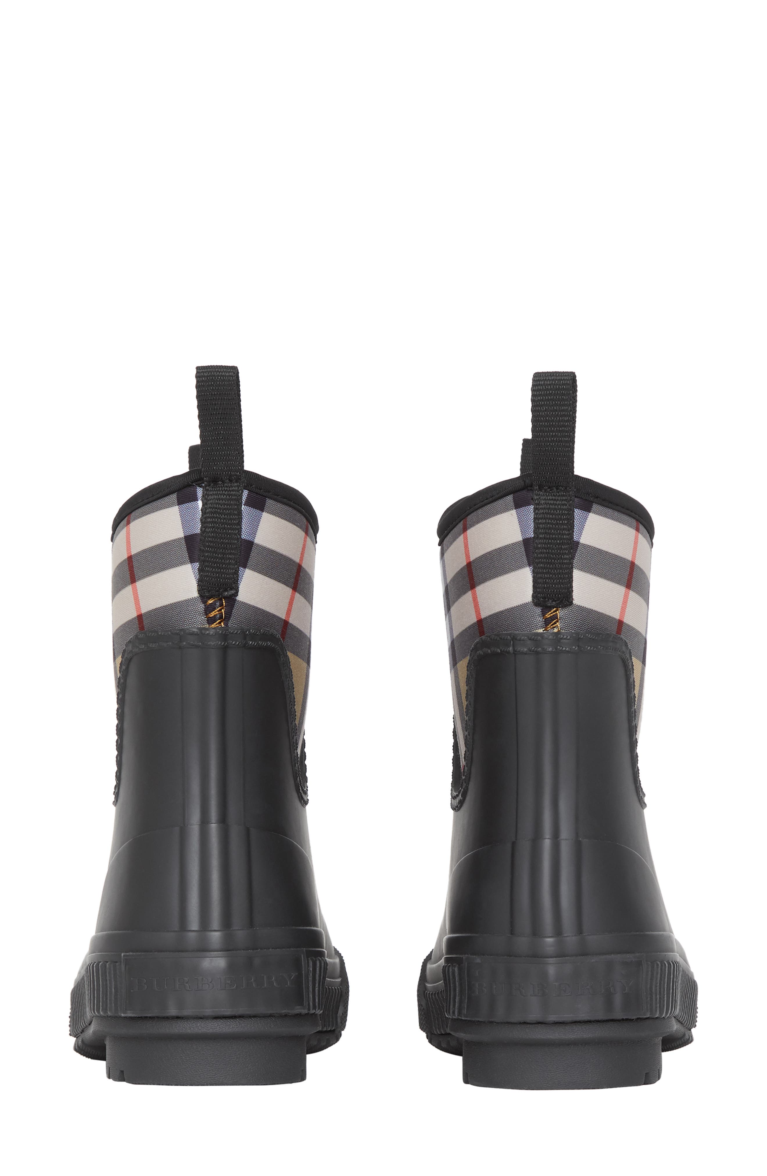 Burberry Flinton Check Waterproof Rain Boot, Alternate, color, 