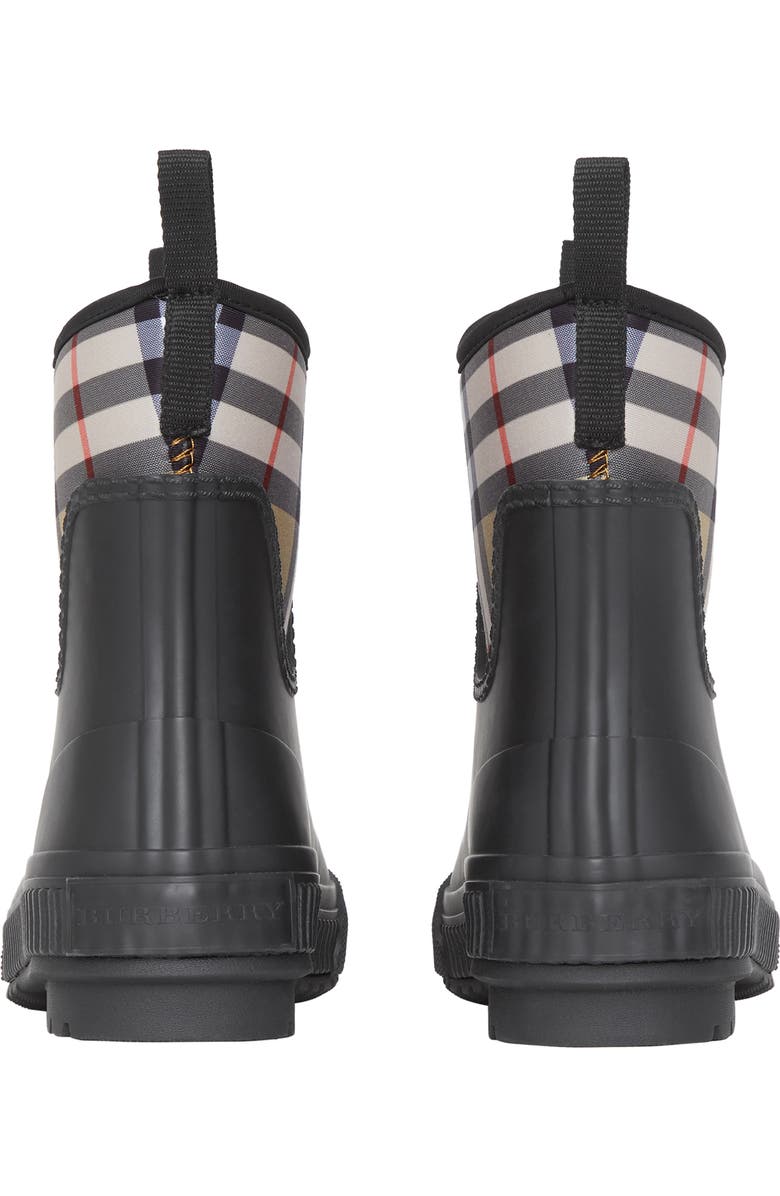 Burberry Flinton Check Waterproof Rain Boot, Alternate, color,