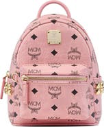 MCM Stark Bebe Boo Side Studs Backpack in Visetos