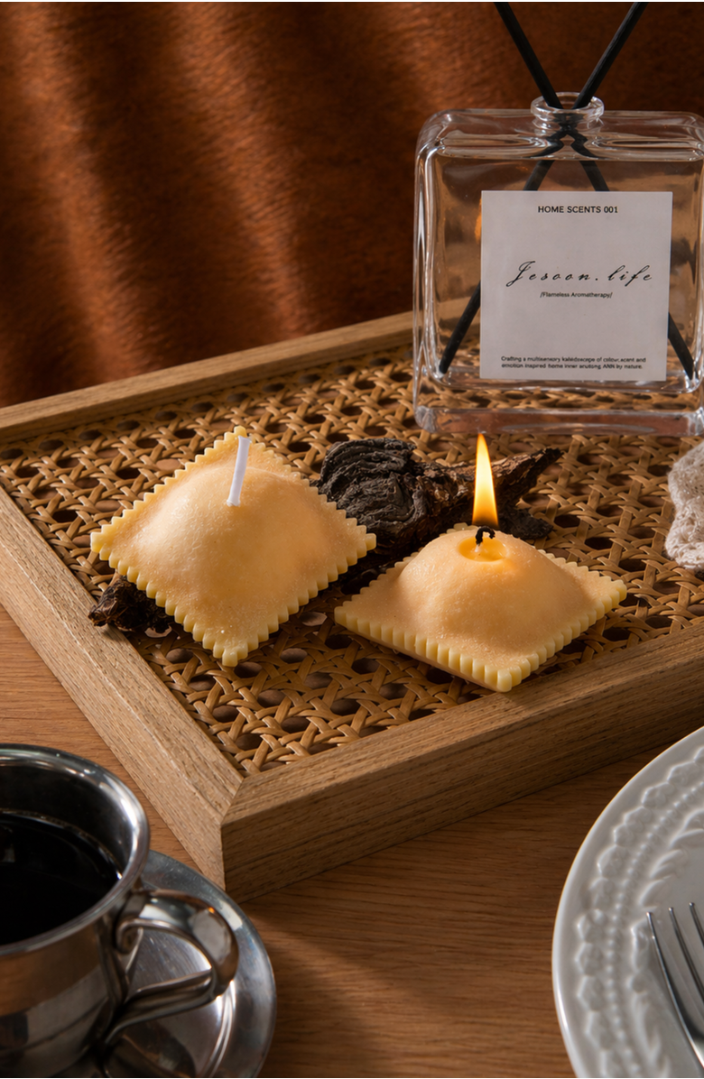 Southlake gifts Pasta Candle, Alternate, color, Ravioli 2-Pack