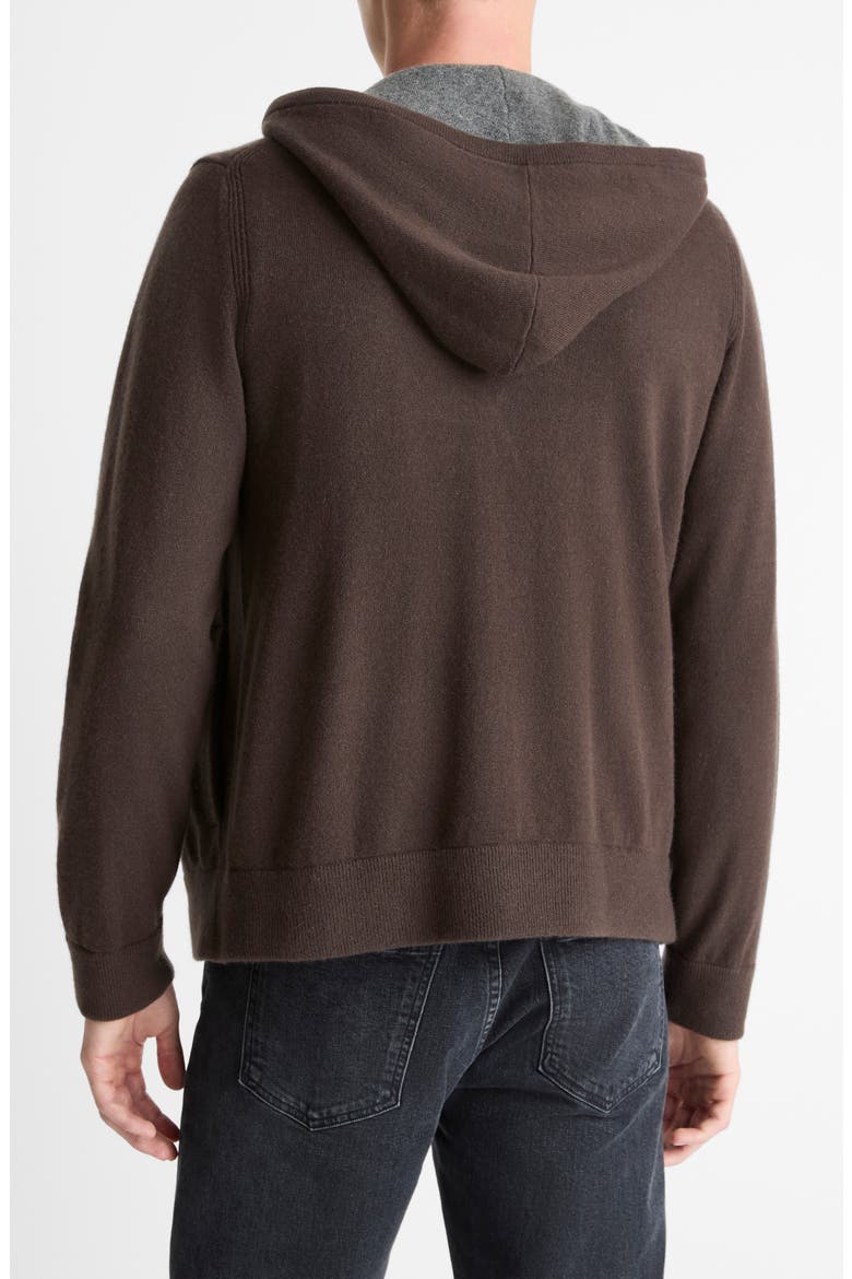 Cashmere Zip Hoodie Sweater, Alternate, color, MISSION/ MEDIUM HEATHER GREY