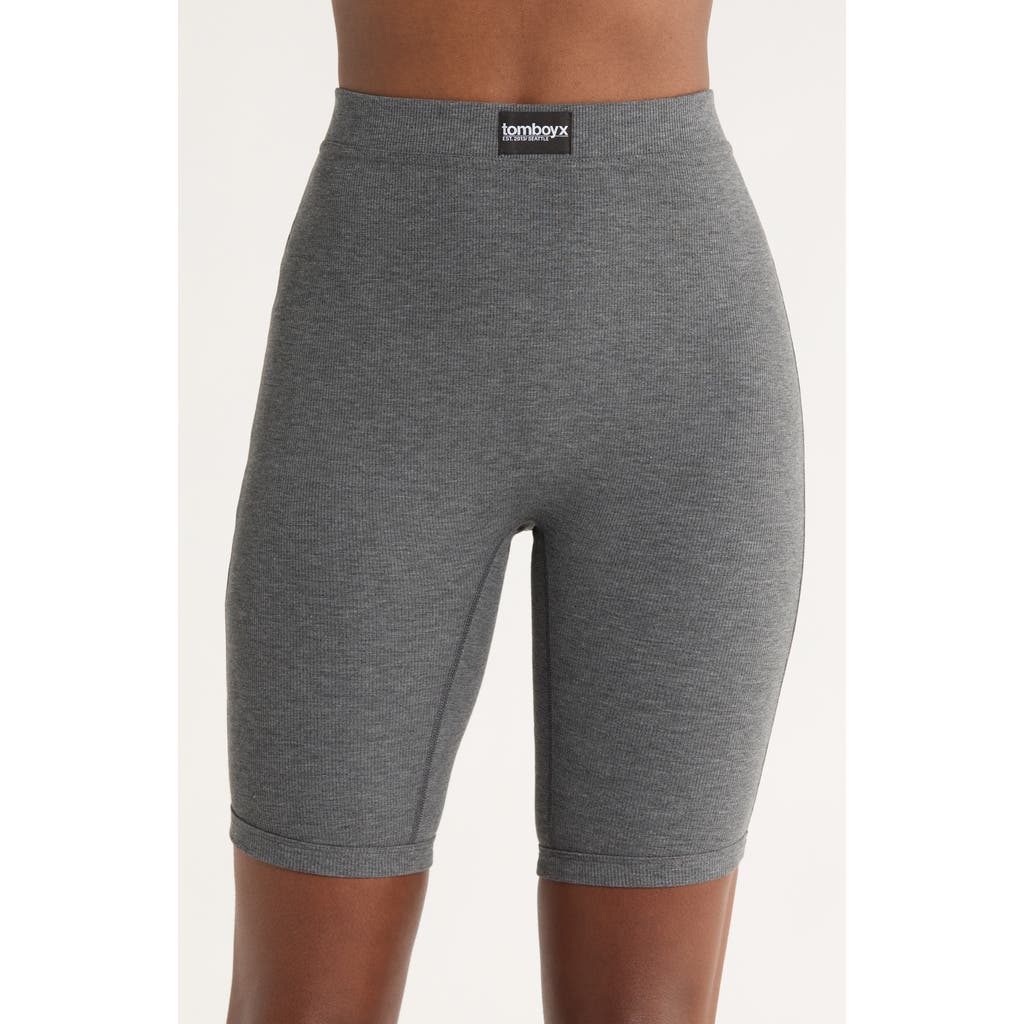 TomboyX Rib 9-Inch Boxer Briefs in Heather Gray at Nordstrom, Size X-Small