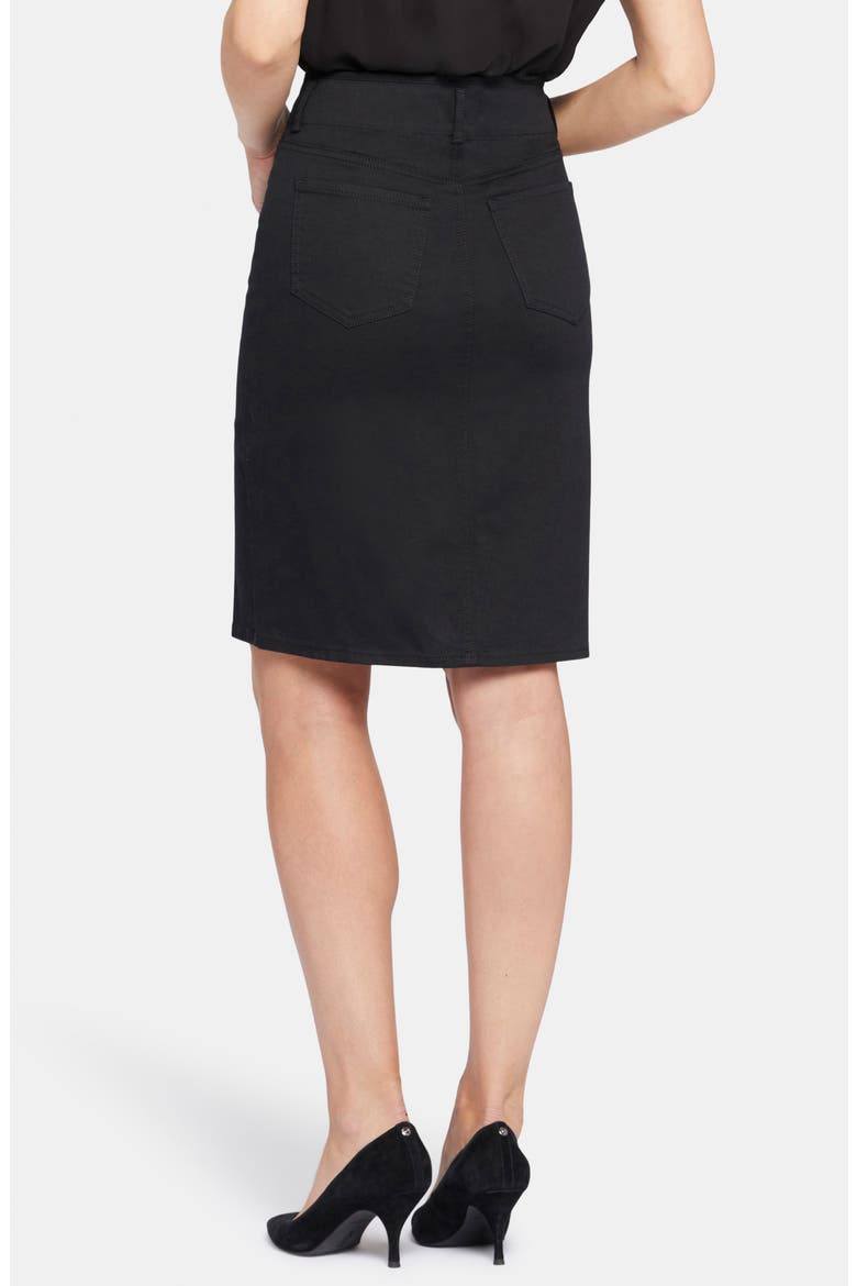 Hollywood Pencil Denim Skirt, Alternate, color, BLACK