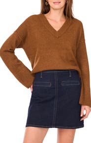 Vince Camuto High-Low V-Neck Sweater