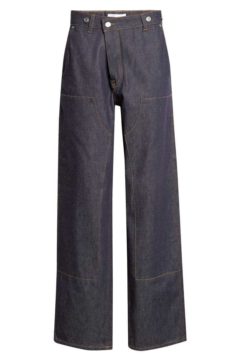 Asymmetric Panelled Wide Leg Jeans, Main, color, INDIGO