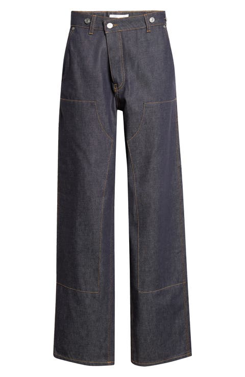 Asymmetric Panelled Wide Leg Jeans