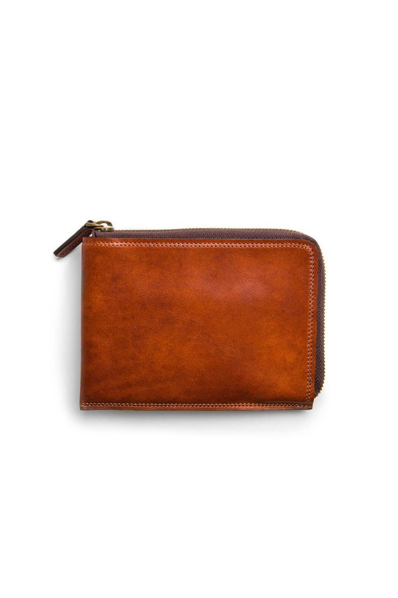 Dolce Leather Passport Case, Main, color, AMBER