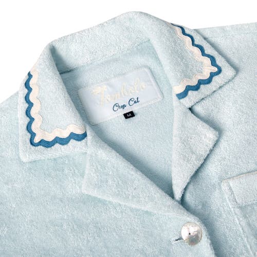 Tombolo 'rick Rack' Cabana ~ Crop Cut In Sky Blue