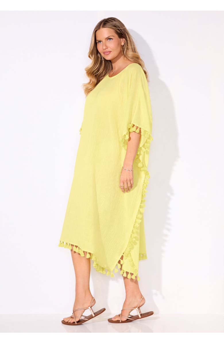 Swimsuits for All Everly Cotton Gauze Cover Up Tunic, Alternate, color, Lemonade