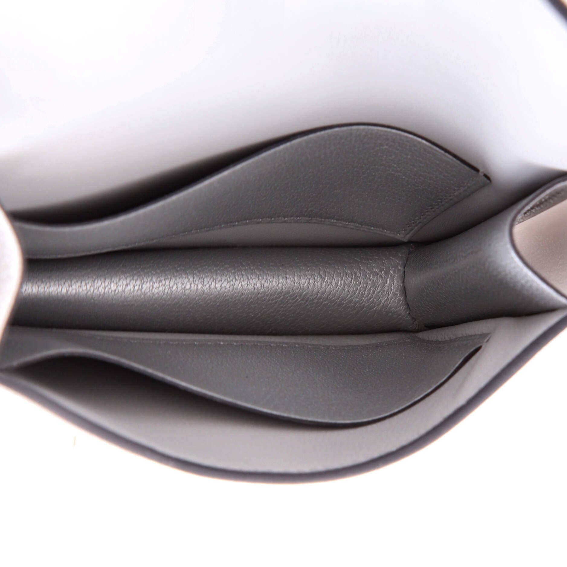 Pre-Owned Hermes Constance Slim Wallet Chevre Chamkilight, Alternate, color, Gris Argente