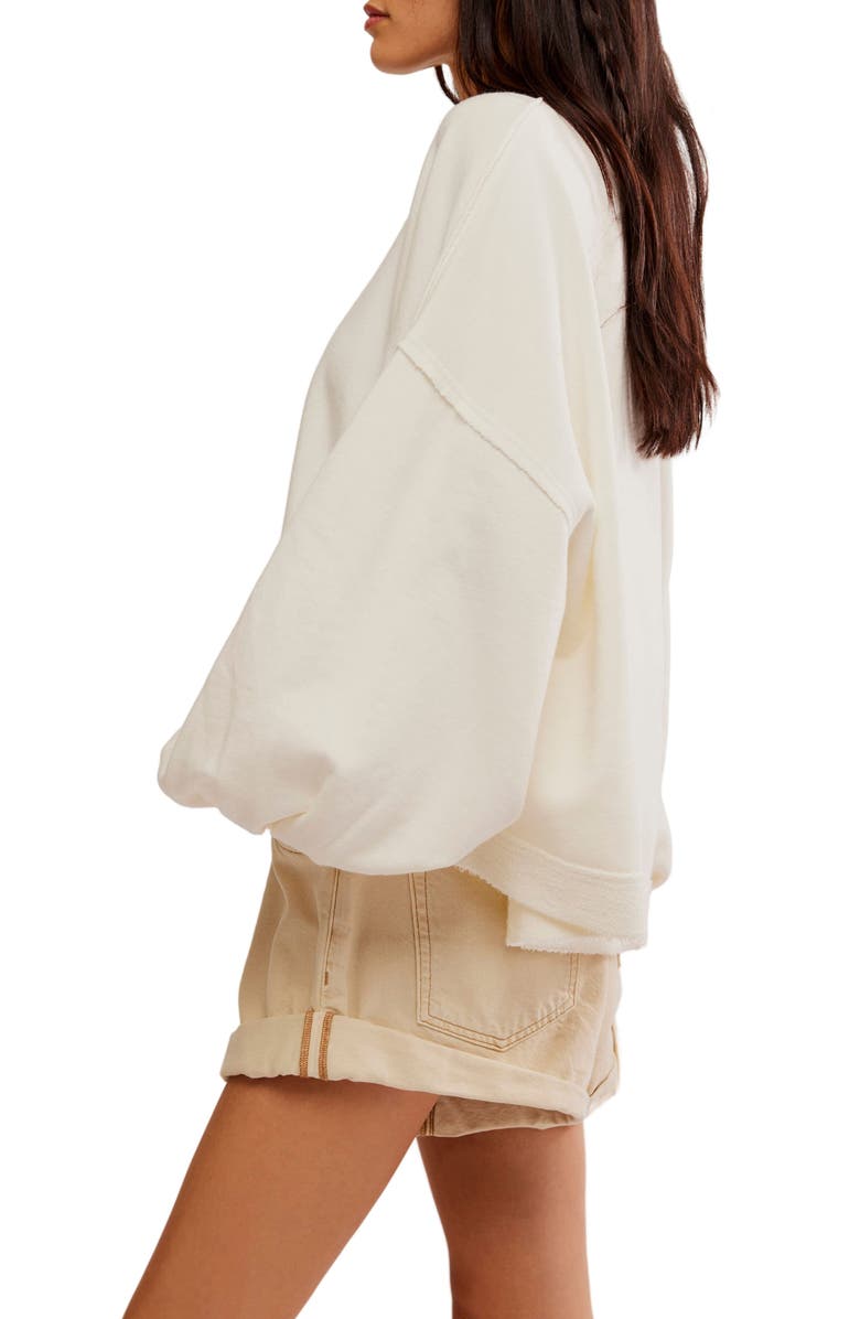 Free People Trish Balloon Sleeve Sweatshirt, Alternate, color,