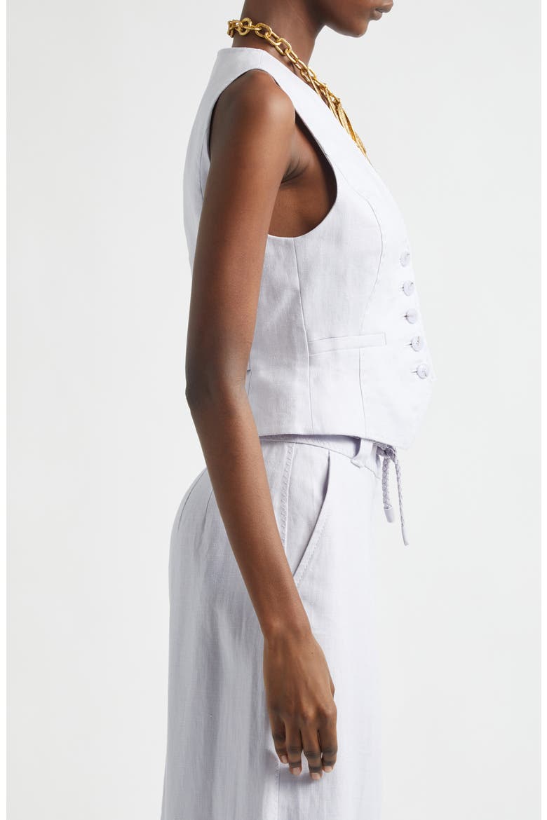 Kindred Spirit Luna Linen Vest, Alternate, color, LILAC