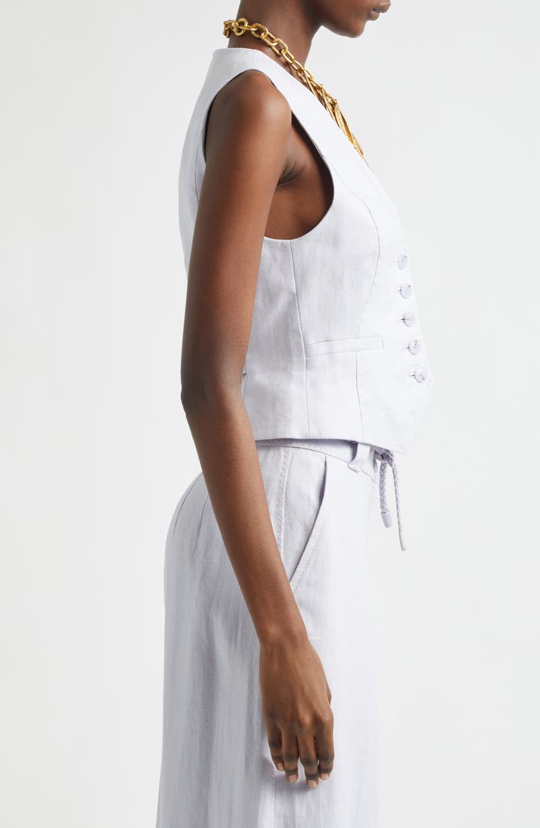 Zimmermann Kindred Spirit Luna Linen Vest, Alternate, color, Lilac