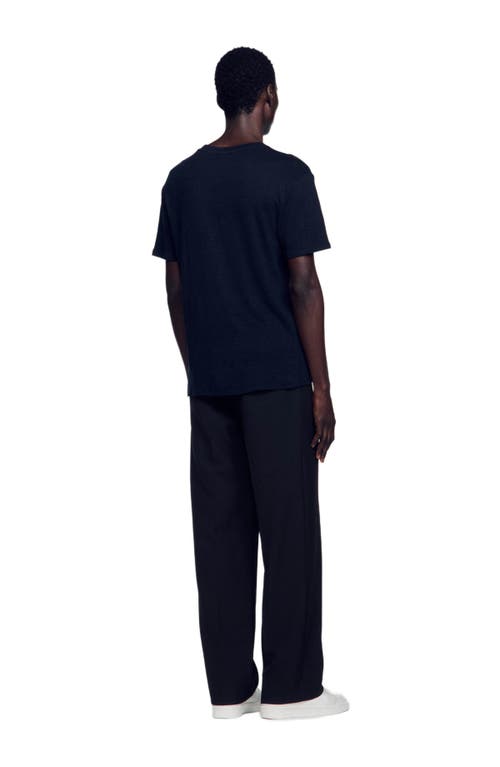 Sandro Certified Linen T-shirt In Black