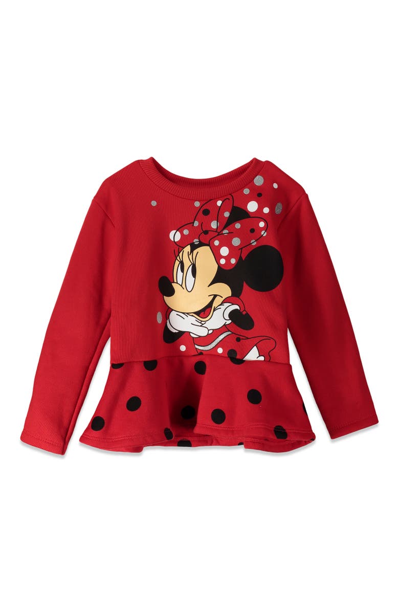 Disney Minnie Mouse Sweatshirt & Leggings Set, Alternate, color, Red/Black
