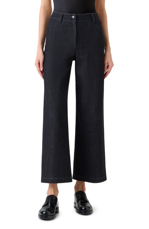 Caia High Waist Crop Straight Leg Jeans