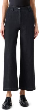 Akris punto Caia High Waist Crop Straight Leg Jeans
