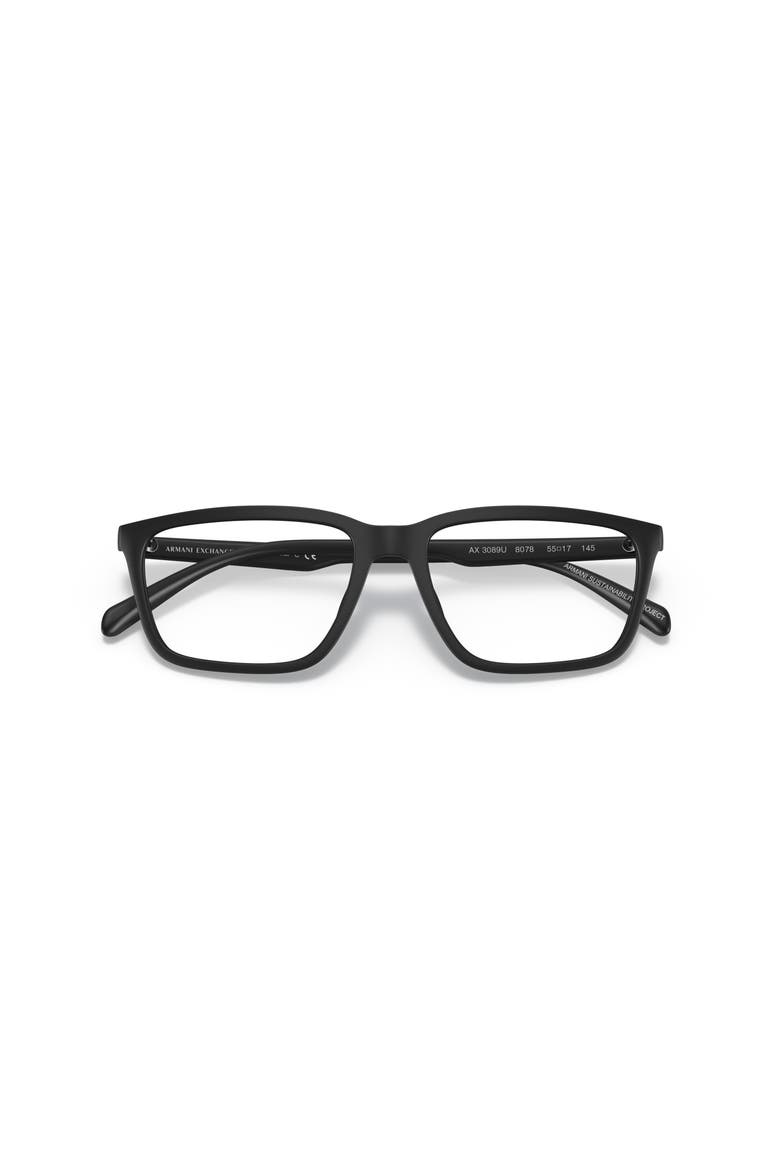 55mm Rectangle optical glasses, Alternate, color, Black