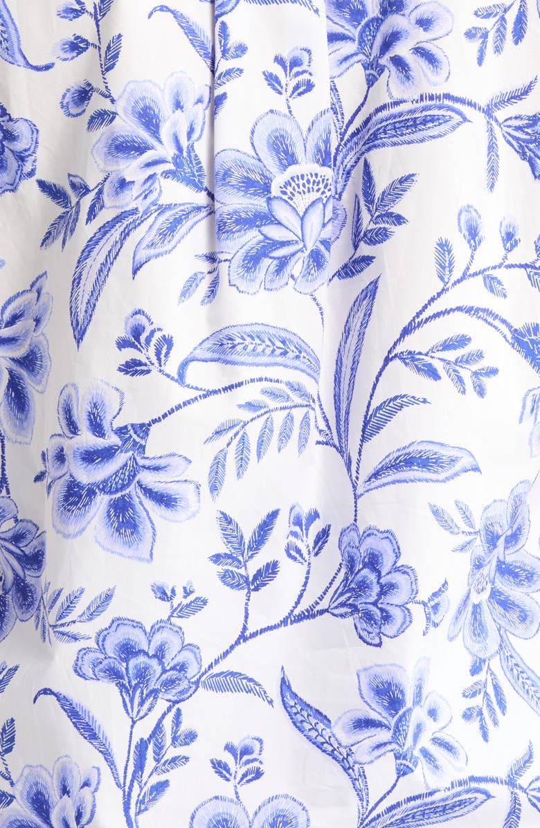 SUGARLIPS Maeve Floral Ayla Cotton Top, Alternate, color, White-Cobalts