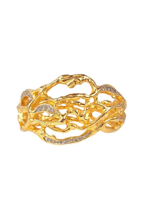 1990s Vintage Elizabeth Taylor Precious Vine Cuff