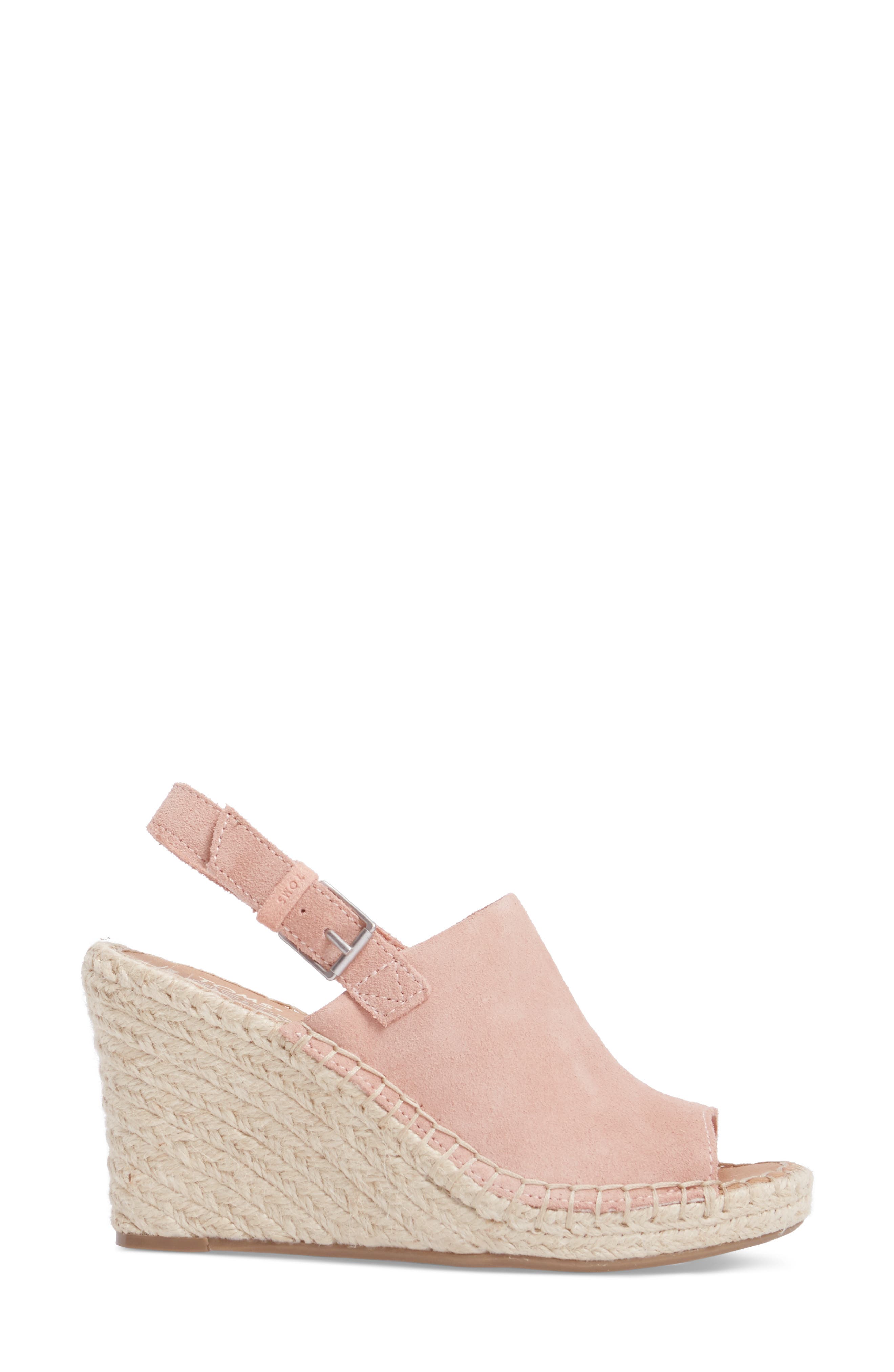 Monica Slingback Wedge, Alternate, color, BLOOM SUEDE