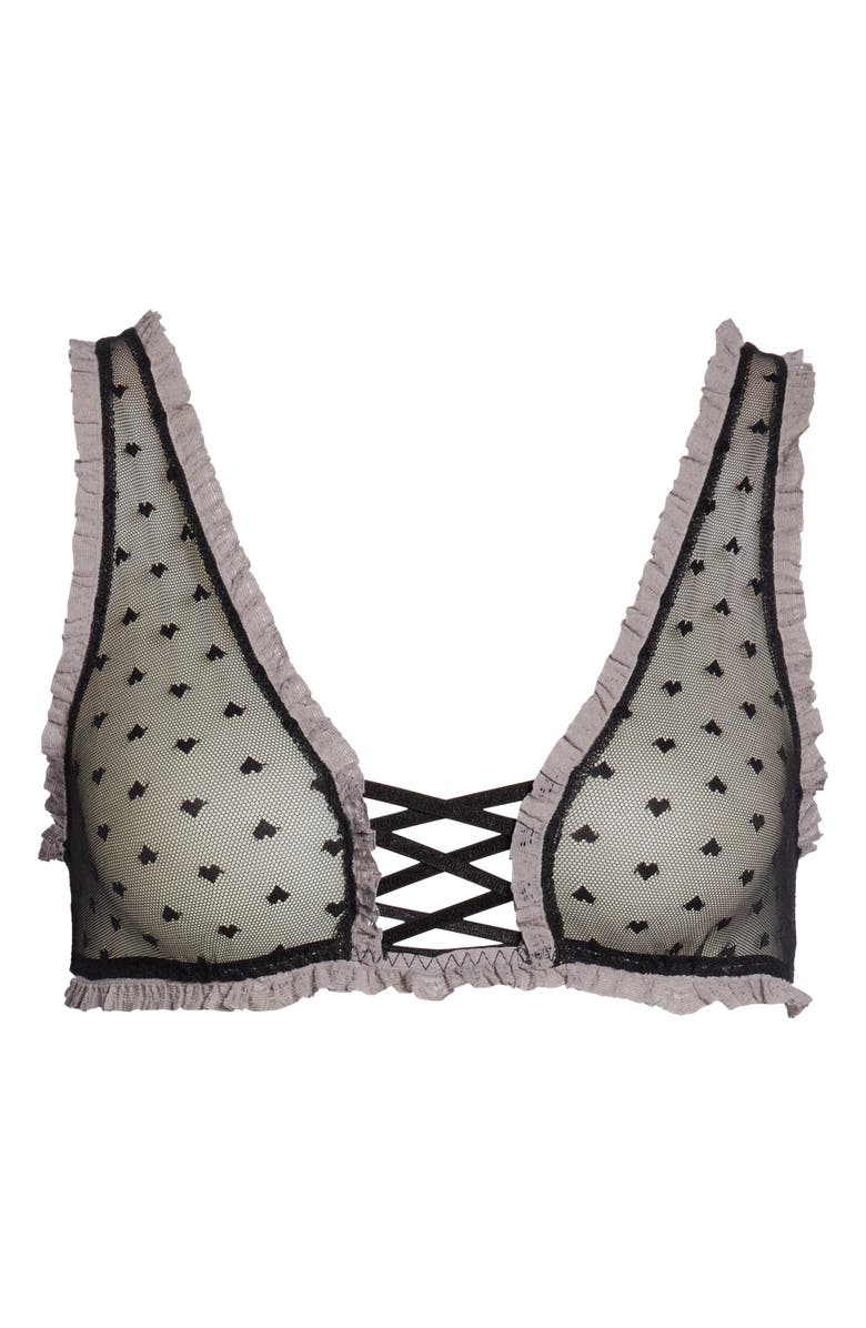 Honeydew Intimates Heart Mesh Bralette, Alternate, color, 
