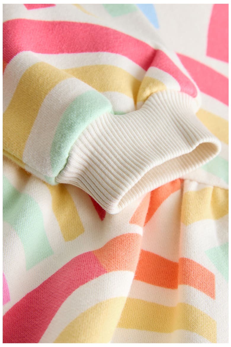 Kids' Squiggle Print Long Sleeve Cotton Blend Dress, Alternate, color, WHITE MULTI