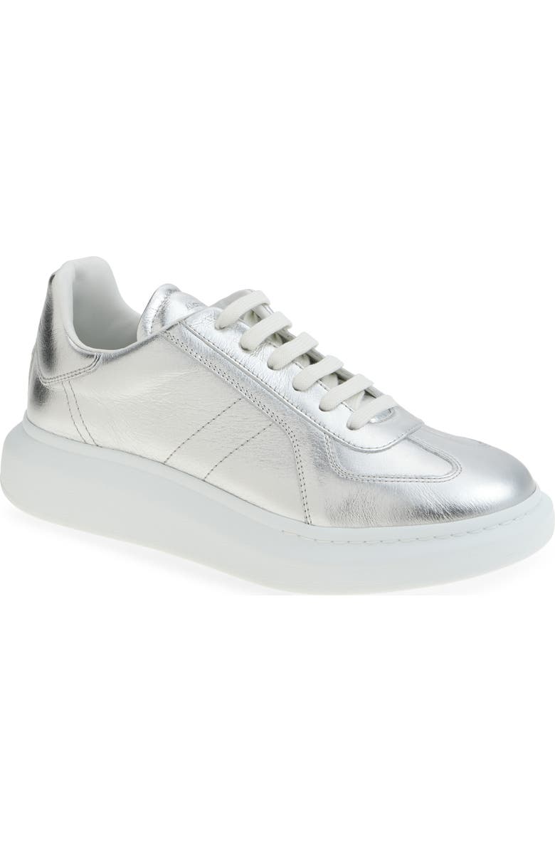McQueen Oversized Mirror Sneaker, Main, color, Silver