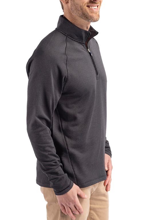 Cutter & Buck Peshastin Fleece Half Zip Pullover In Black Heather