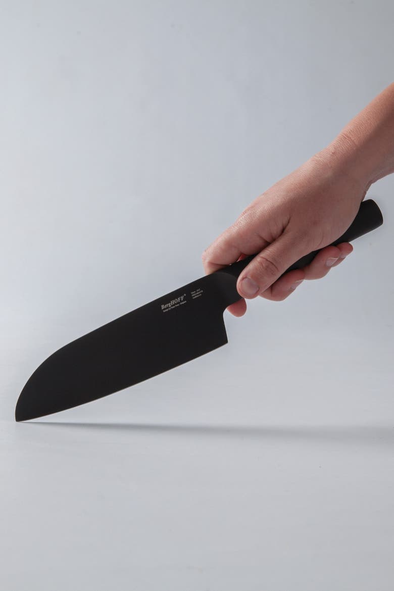 Black 6.25" Santoku Knife, Alternate, color, MULTI