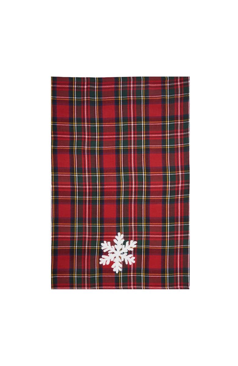 C&F Home Red Tartan Snowflake Towel, Alternate, color, Red