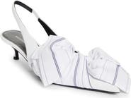 Balenciaga Pointed Toe Kitten Heel Slingback Pump