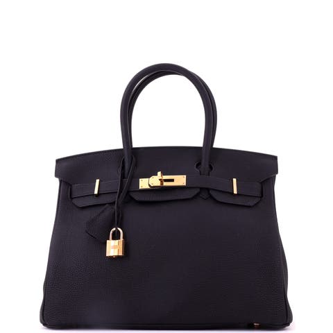 Birkin Handbag Black Togo with Rose Gold Hardware 30