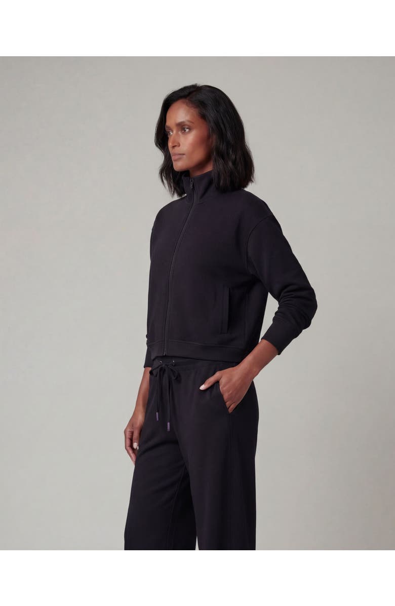 Lords of Harlech Womens Cropped Zip Jacket, Alternate, color, Very Black